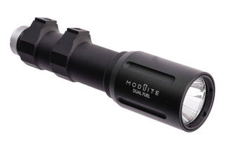 Modlite OKW 18650 Weapon Mounted Light with no tailcap has a hardcoat anodized finish in black